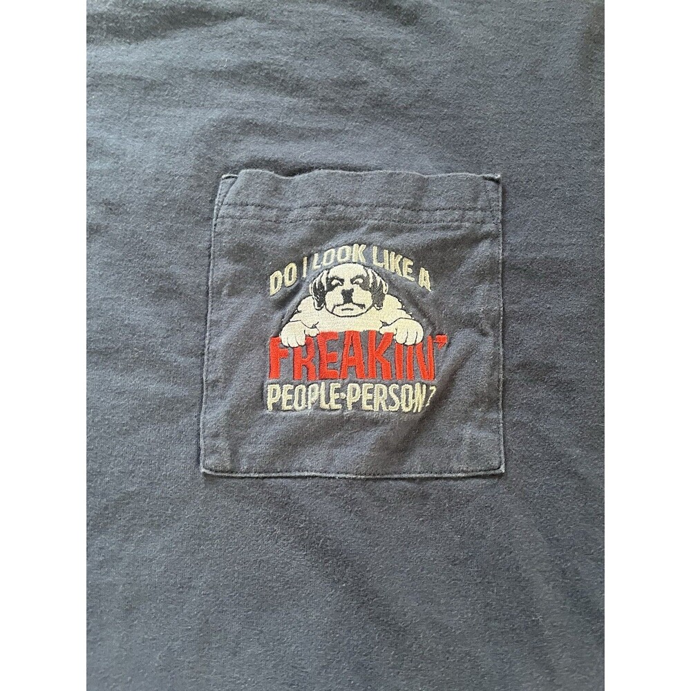 Big Dogs Shirt Mens XXXL Do I Look Like a Freakin People Person Novelty Blue - Picture 2 of 7